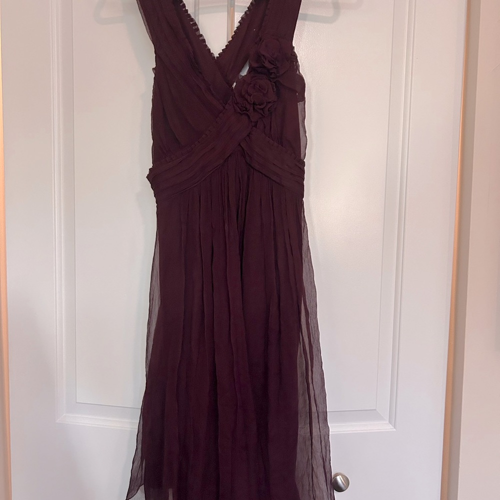 Eggplant, purple floaty cocktail dress